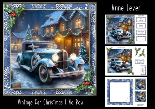 Vintage Car Christmas 1 (No Bow)