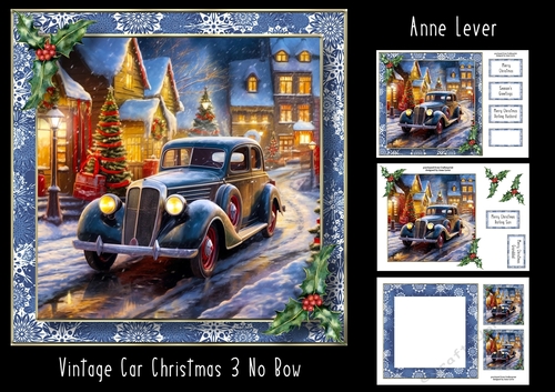 Vintage Car Christmas 3 (No Bow)