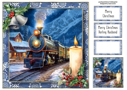 The Christmas Steam Train 1 8x8