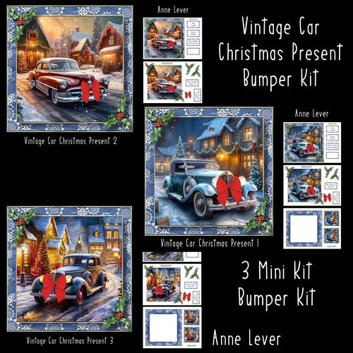 Vintage Car Christmas Present Bumper Kit