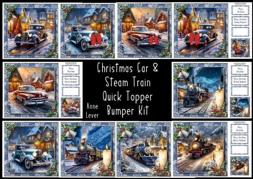 Christmas Car & Steam Train Quick Topper Bumper Kit