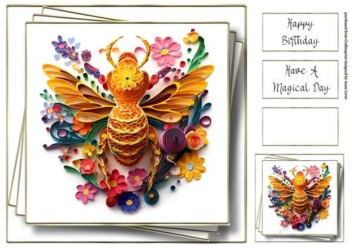 3D Faux Paper Art - Bee