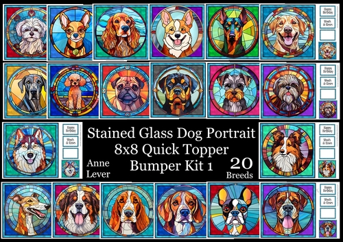 Stained Glass Dog Portrait Bumper Kit 1