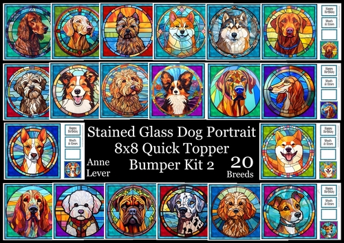 Stained Glass Dog Portrait Bumper Kit 2