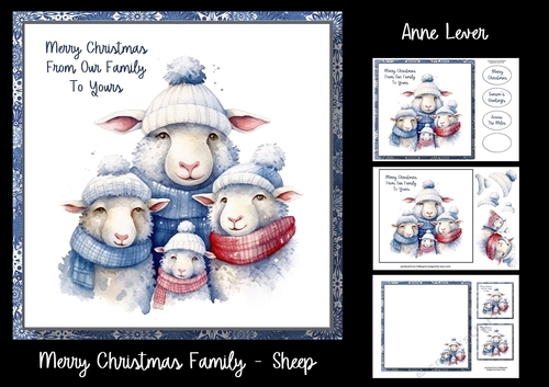 Merry Christmas Family - Sheep
