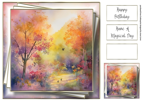Beautiful Blended Watercolour Garden 2