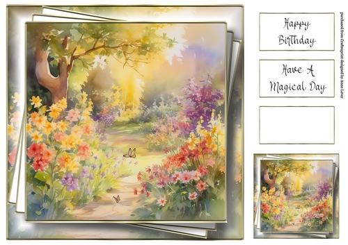 Beautiful Blended Watercolour Garden 4