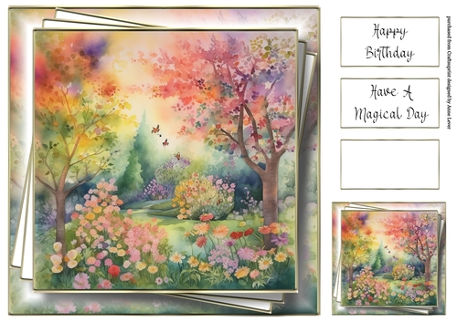 Beautiful Blended Watercolour Garden 5
