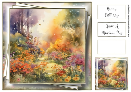 Beautiful Blended Watercolour Garden 6