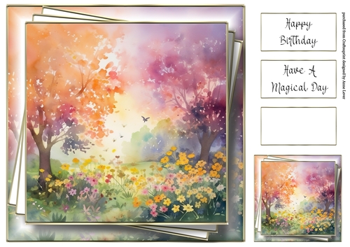 Beautiful Blended Watercolour Garden 7