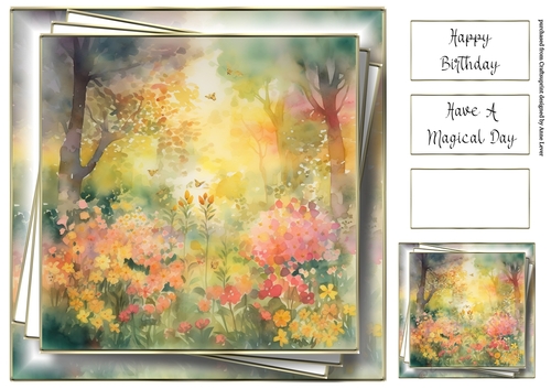 Beautiful Blended Watercolour Garden 8