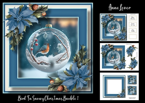 Bird In Snowy Christmas Bauble 1