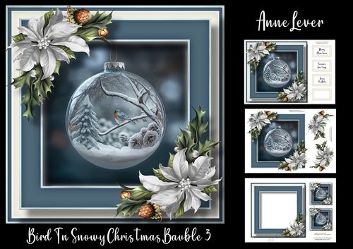 Bird In Snowy Christmas Bauble 3