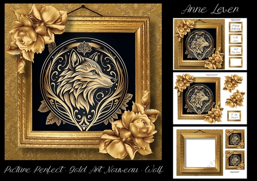Picture Perfect - Gold Art Nouveau - Wolf