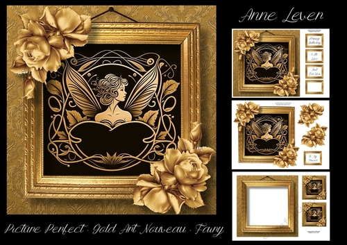 Picture Perfect - Gold Art Nouveau - Fairy