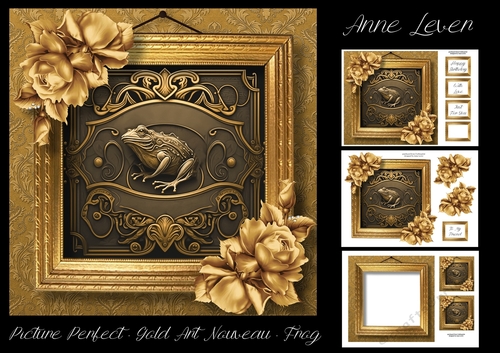Picture Perfect - Gold Art Nouveau - Frog