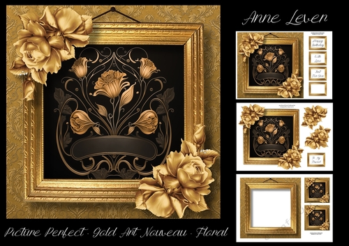 Picture Perfect - Gold Art Nouveau - Floral