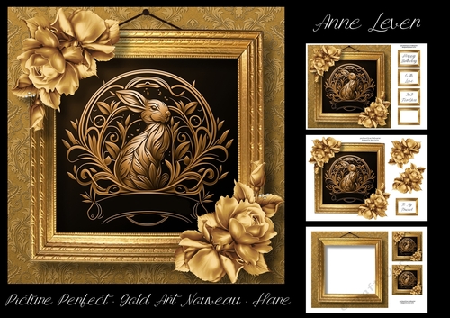 Picture Perfect - Gold Art Nouveau - Hare