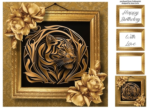 Picture Perfect - Gold Art Nouveau - Tiger 8x8