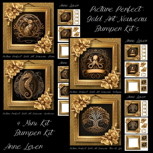 Picture Perfect - Gold Art Nouveau Bumper Kit 5