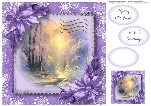 The Christmas Stamp - Winter Scene 2 8x8