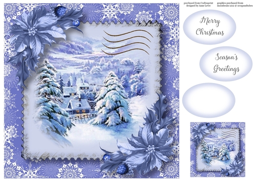 The Christmas Stamp - Winter Scene 1 8x8