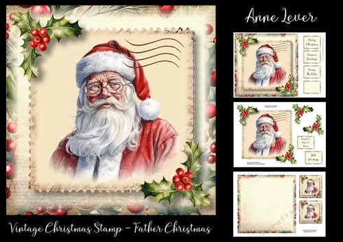 Vintage Christmas Stamp - Father Christmas