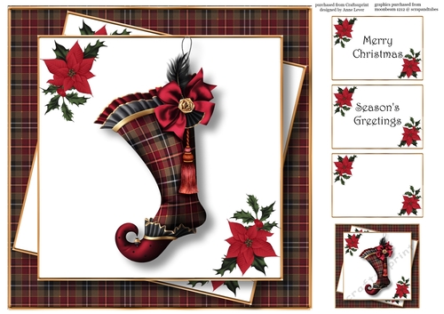 The Tartan Christmas Stocking 8x8