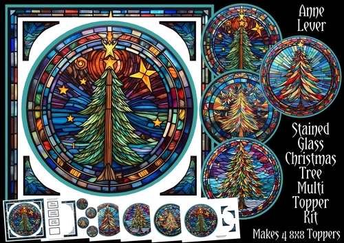 Stained Glass Christmas Tree Multi Topper Kit