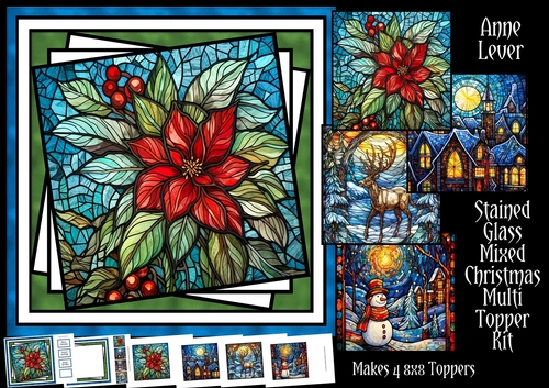 Stained Glass Mixed Christmas Multi Topper Kit