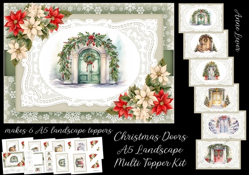 Christmas Doors A5 Landscape Multi Topper Kit