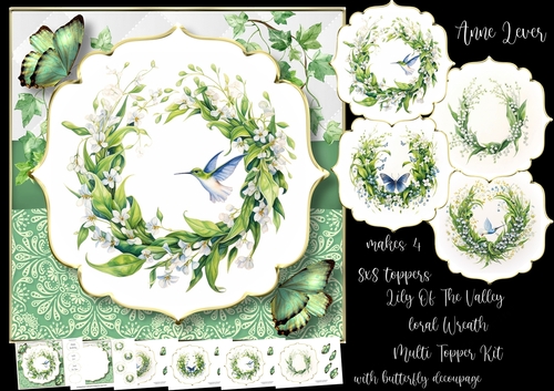 Lily Of The Valley Floral Wreath Multi Topper Kit