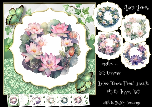 Lotus Flower Floral Wreath Multi Topper Kit