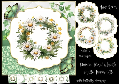 Daisies Floral Wreath Multi Topper Kit