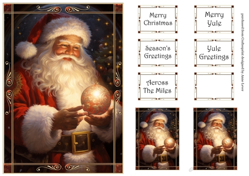 Majestic Father Christmas 2 Simple A5