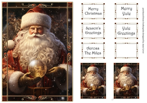 Majestic Father Christmas 3 Simple A5