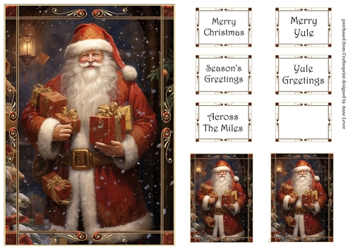Majestic Father Christmas 5 Simple A5