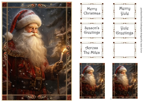 Majestic Father Christmas 6 Simple A5