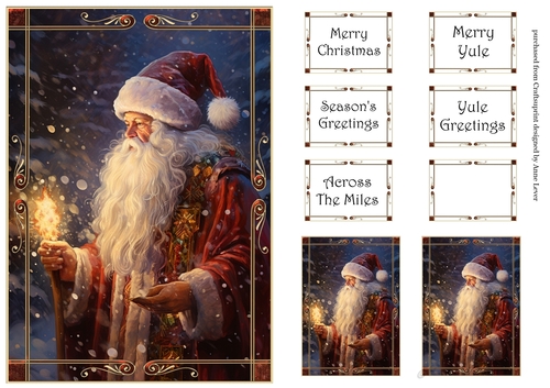Majestic Father Christmas 7 Simple A5