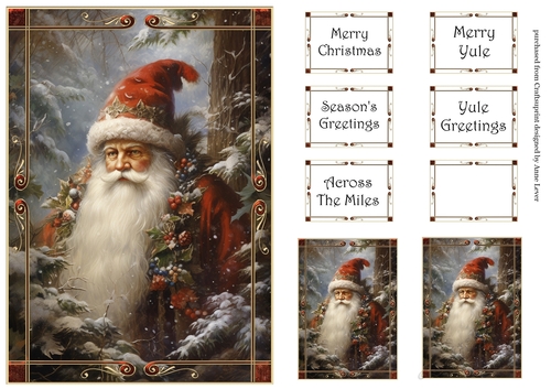 Majestic Father Christmas 8 Simple A5