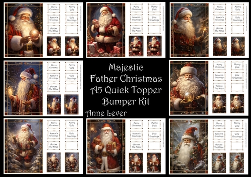 Majestic Father Christmas A5 Quick Topper Bumper Kit