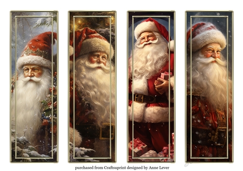 4 Father Christmas Bookmarks 1