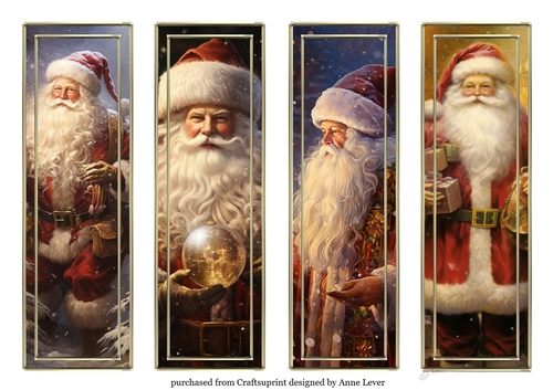 4 Father Christmas Bookmarks 2