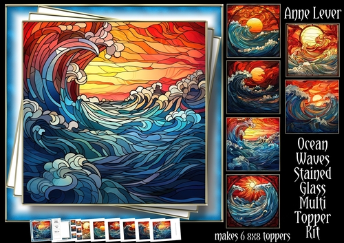 Ocean Waves Stained Glass Multi Topper Kit