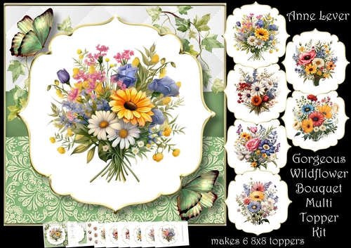 Gorgeous Wildflower Bouquet Multi Topper Kit