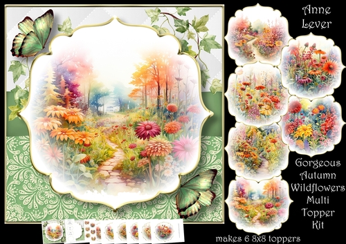 Gorgeous Autumn Wildflowers Multi Topper Kit