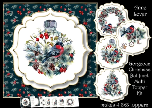 Gorgeous Christmas Bullfinch Multi Topper Kit