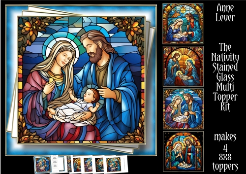 The Nativity Stained Glass Multi Topper Kit