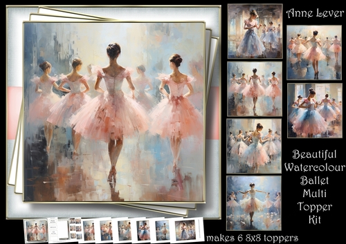 Beautiful Watercolour Ballet Multi Topper Kit