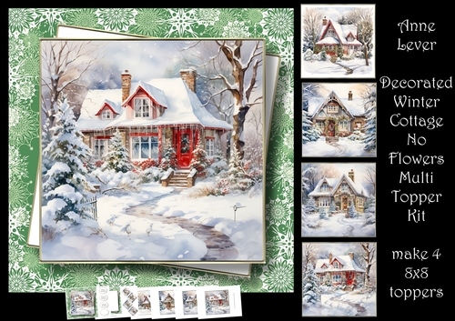 Decorated Winter Cottage - no flowers (request)